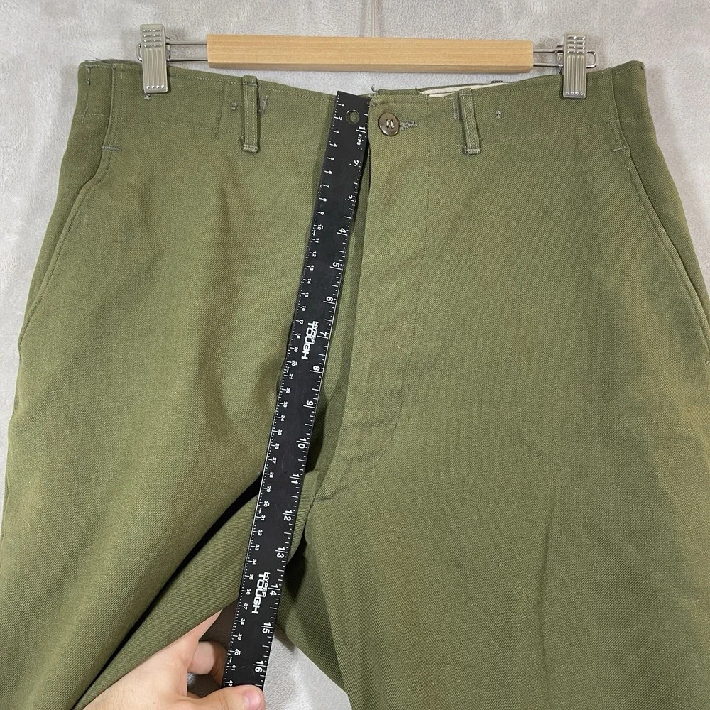 Vtg Korean War Pants Medium Long M-1951 Army Field Trouser Wool OG-108 32x33 Men